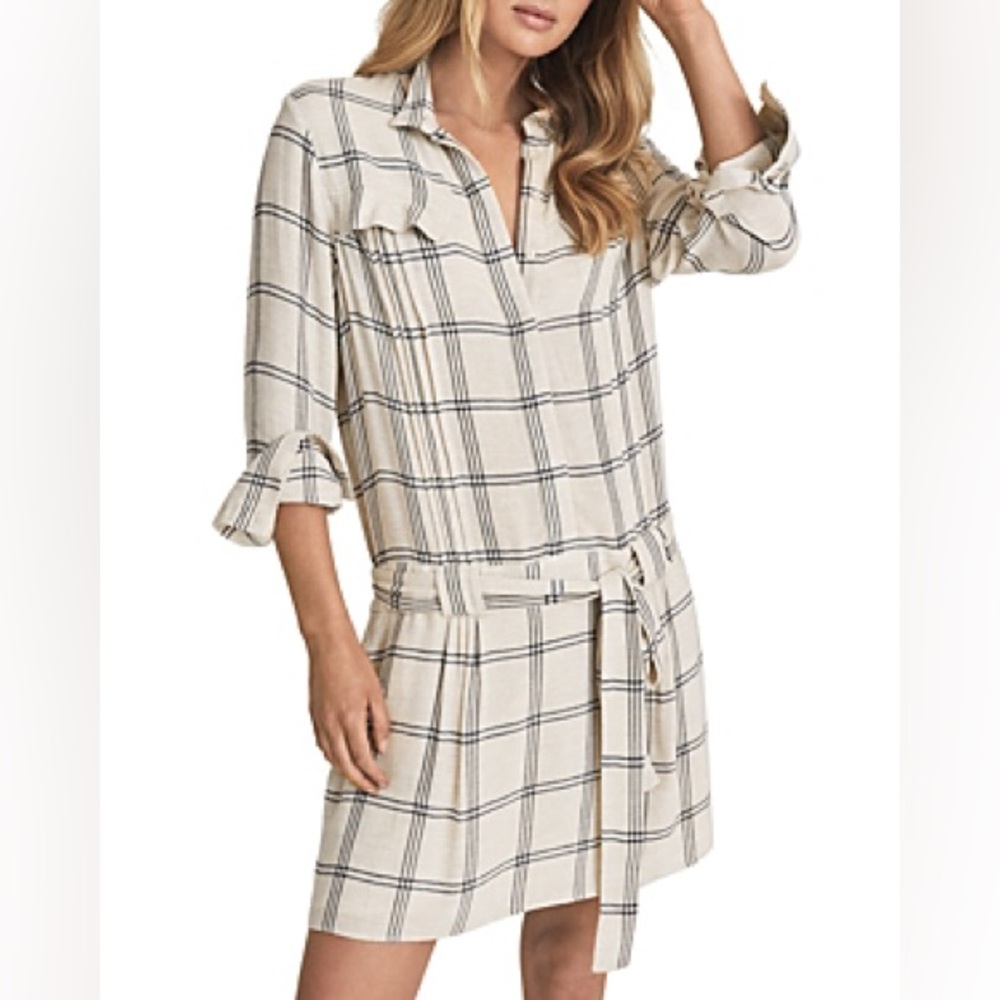 Reiss Dasha checkered dress